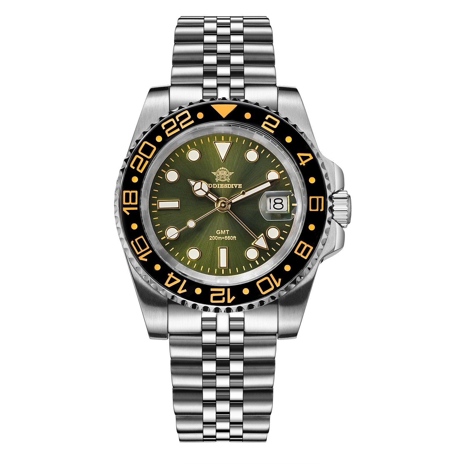 🔥Saldi Estivi🔥ADDIESDIVE Water Ghost - Orologio subacqueo di lusso GMT al quarzo AD2050 con datario