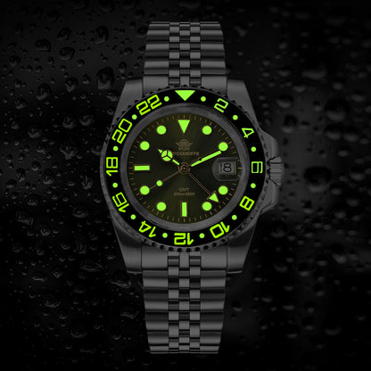 🔥Saldi Estivi🔥ADDIESDIVE Water Ghost - Orologio subacqueo di lusso GMT al quarzo AD2050 con datario