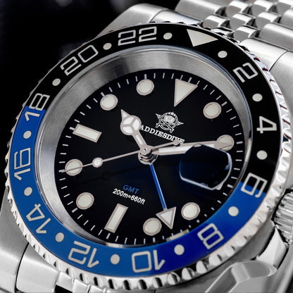 🔥Saldi Estivi🔥ADDIESDIVE Water Ghost - Orologio subacqueo di lusso GMT al quarzo AD2050 con datario