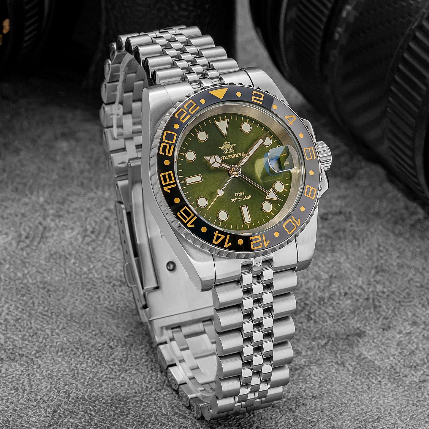 🔥Saldi Estivi🔥ADDIESDIVE Water Ghost - Orologio subacqueo di lusso GMT al quarzo AD2050 con datario