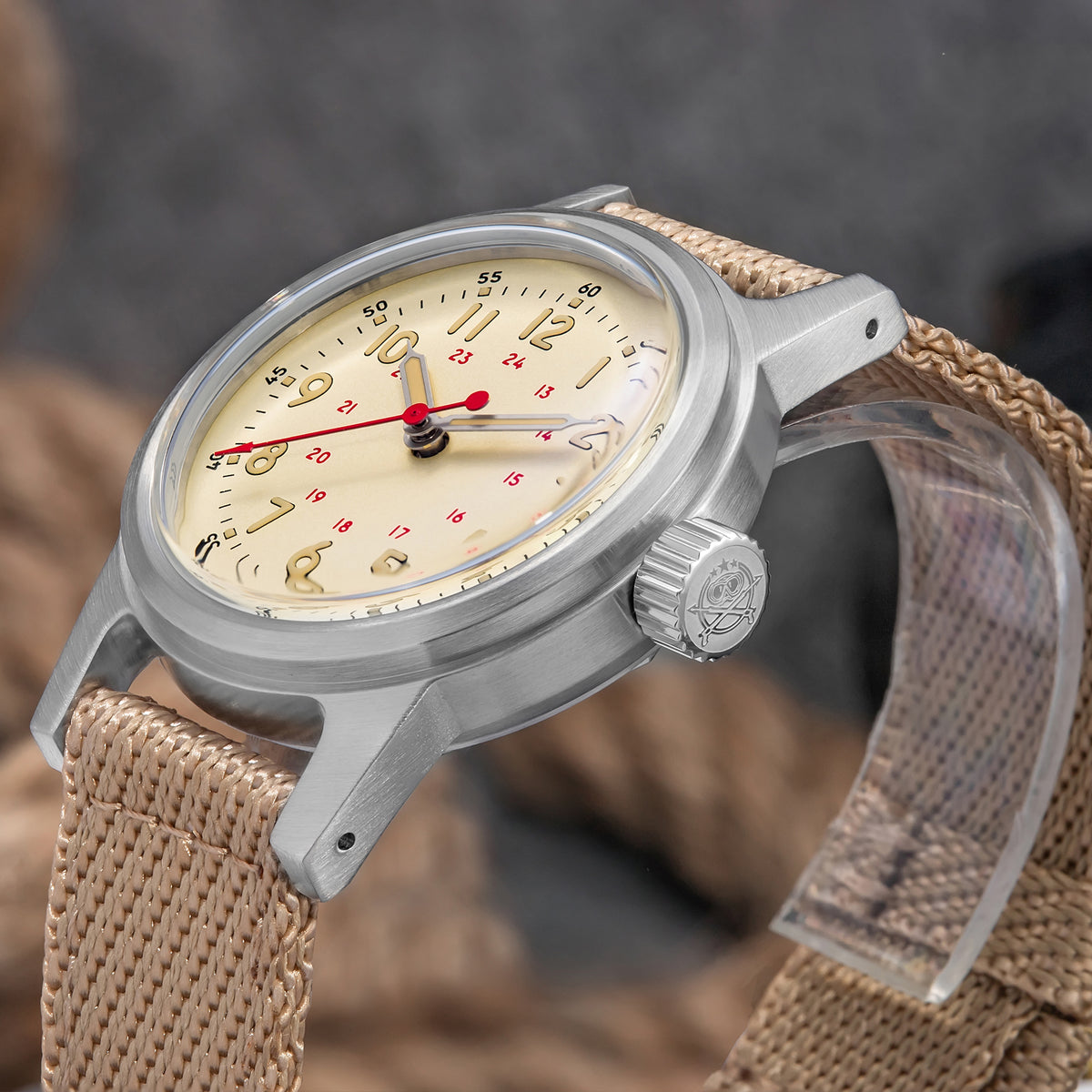 ★Magazzino Italia★ADDIESDIVE Orologio meccanico vintage 36mm AD2076