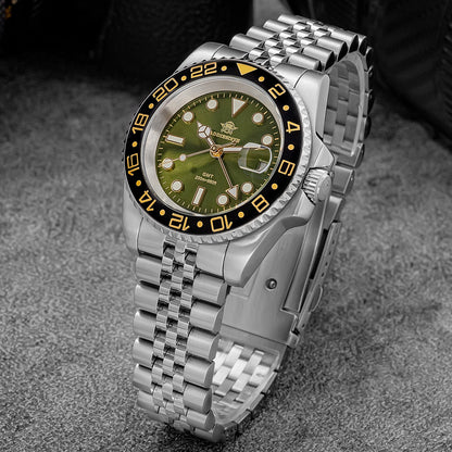 🔥Saldi Estivi🔥ADDIESDIVE Water Ghost - Orologio subacqueo di lusso GMT al quarzo AD2050 con datario