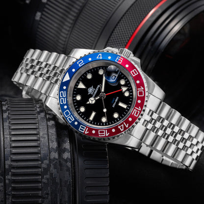 🔥Saldi Estivi🔥ADDIESDIVE Water Ghost - Orologio subacqueo di lusso GMT al quarzo AD2050 con datario