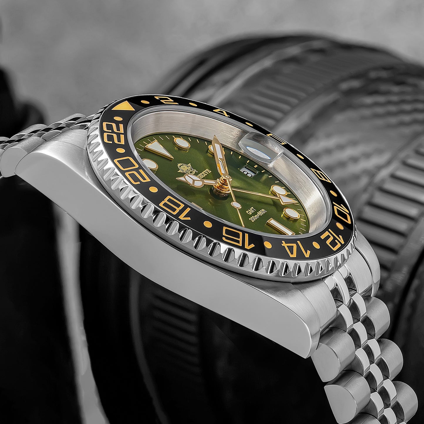 🔥Saldi Estivi🔥ADDIESDIVE Water Ghost - Orologio subacqueo di lusso GMT al quarzo AD2050 con datario