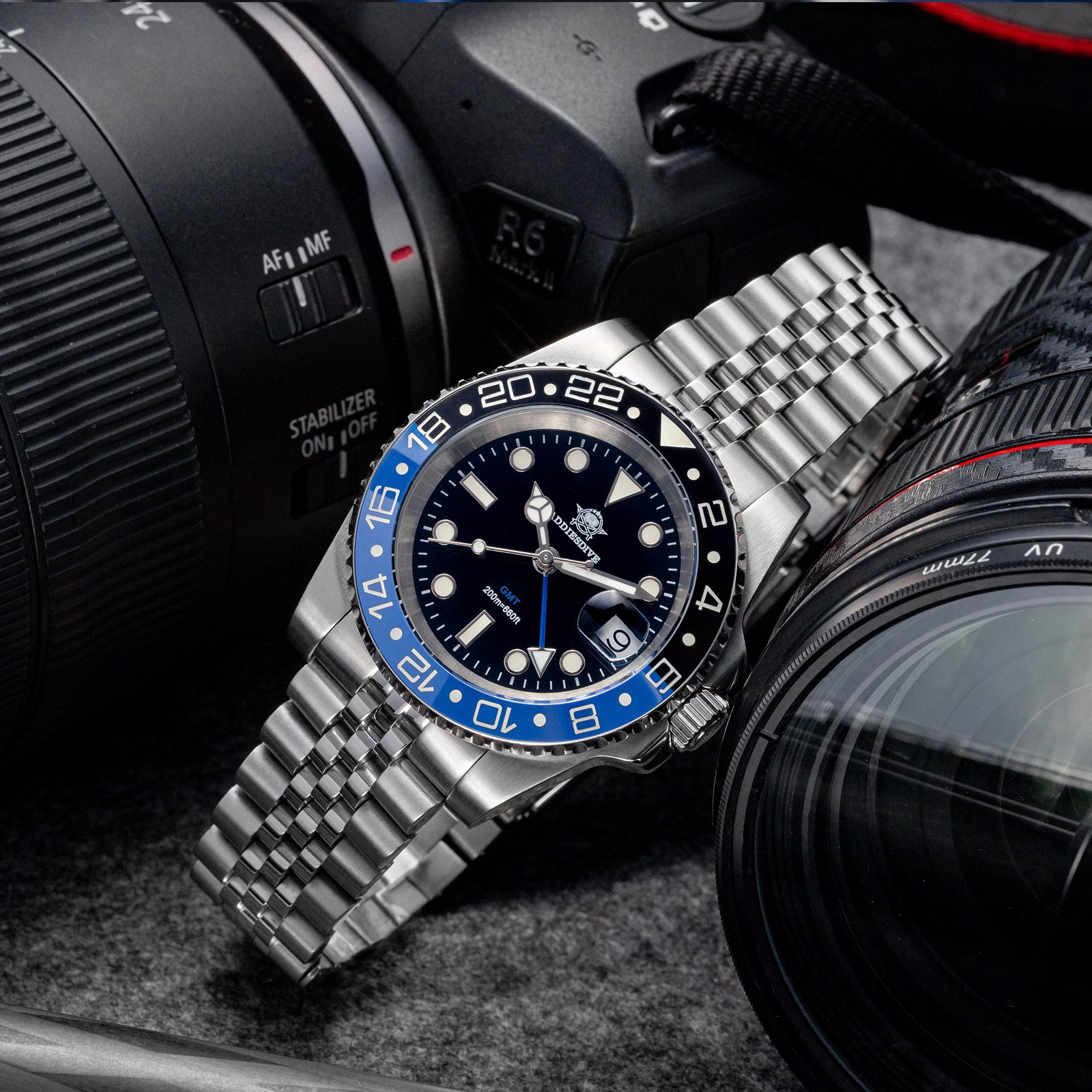 🔥Saldi Estivi🔥ADDIESDIVE Water Ghost - Orologio subacqueo di lusso GMT al quarzo AD2050 con datario