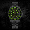 ADDIESDIVE Water Ghost Orologio Subacqueo di Lusso GMT Orologio al Quarzocon Calendario AD2050