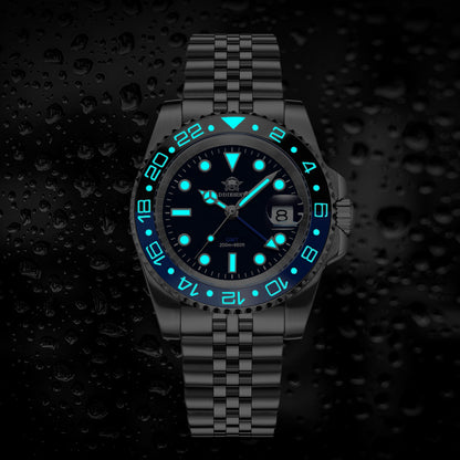 🔥Saldi Estivi🔥ADDIESDIVE Water Ghost - Orologio subacqueo di lusso GMT al quarzo AD2050 con datario