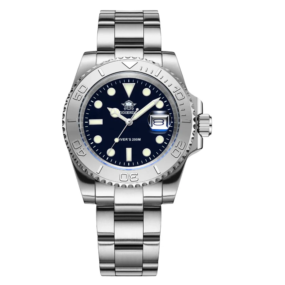 🔥SALDI D'AUTUNNO 🔥Addiesdive Orologio al quarzo 41mm Diver's 200M (MY-H3C) Argento