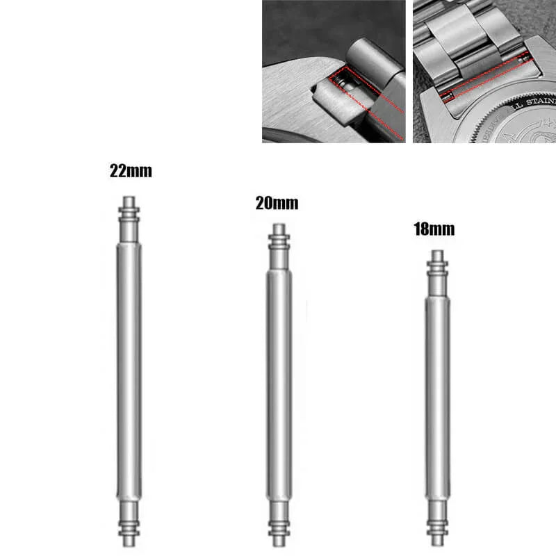 10 perni a molla con diametro di 1,5/1,8 mm per cinturini di orologi da 18/20/22 mm.