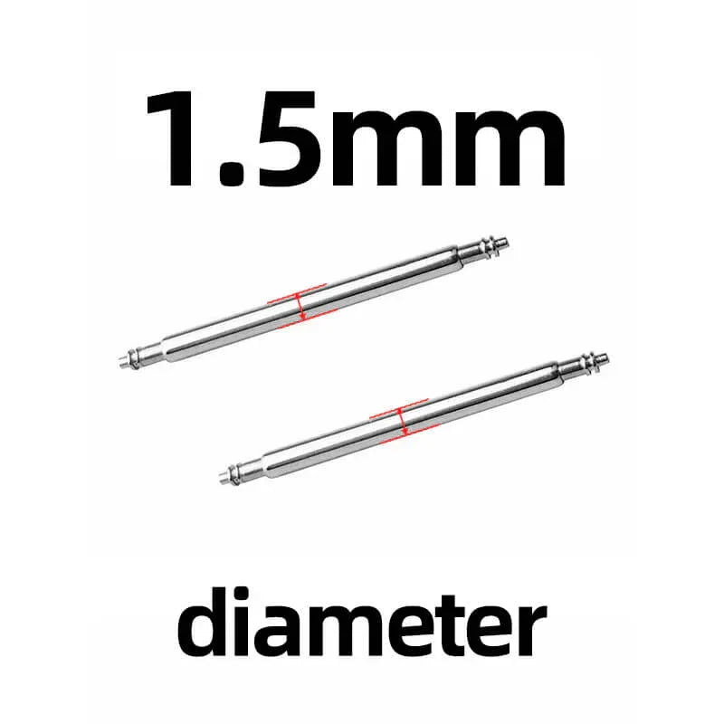 10 perni a molla con diametro di 1,5/1,8 mm per cinturini di orologi da 18/20/22 mm. 1.5mm 10PCS