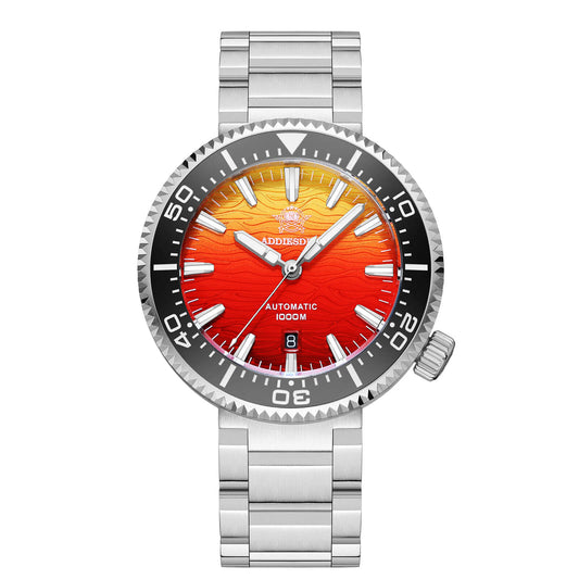 ★Saldi Anniversario★Orologio subacqueo Addiesdive da 46 mm in stile hockey, movimento automatico giapponese AD2526 日落渐变