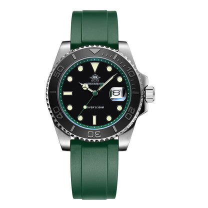 ★Saldi Anniversario★ADDIESDIVE Orologio Sportivo al Quarzo da 41 mm Impermeabile 200 m (AD2040) verde nero Cinturino in silicone