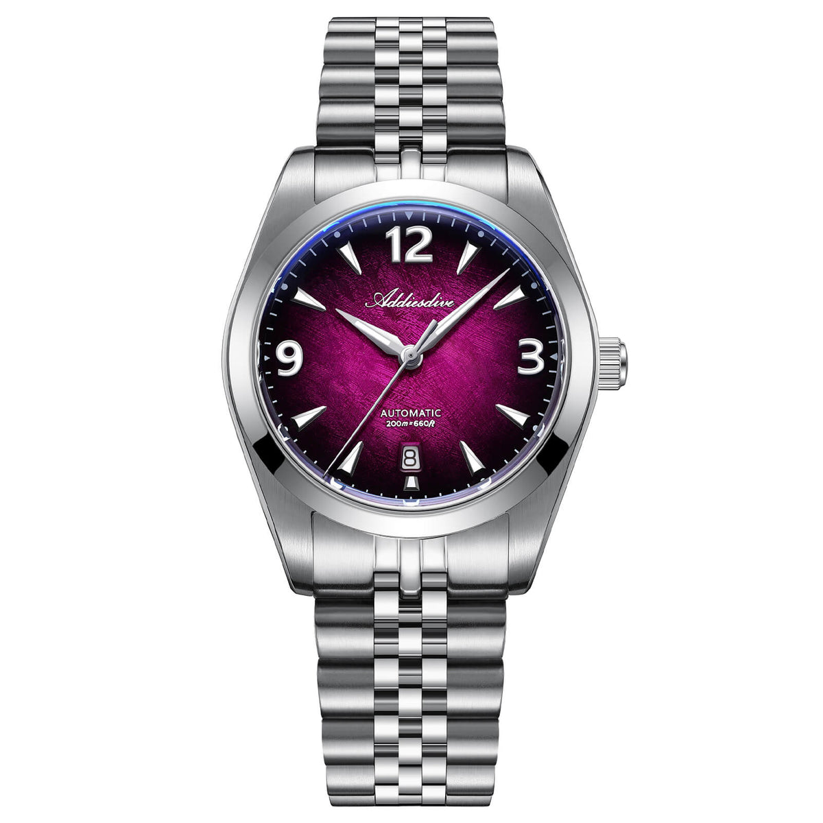 ADDIESDIVE AD2560 Orologio Automatico da Uomo 39mm – Miyota 8215, Vetro Zaffiro e Impermeabilità 200m Viola