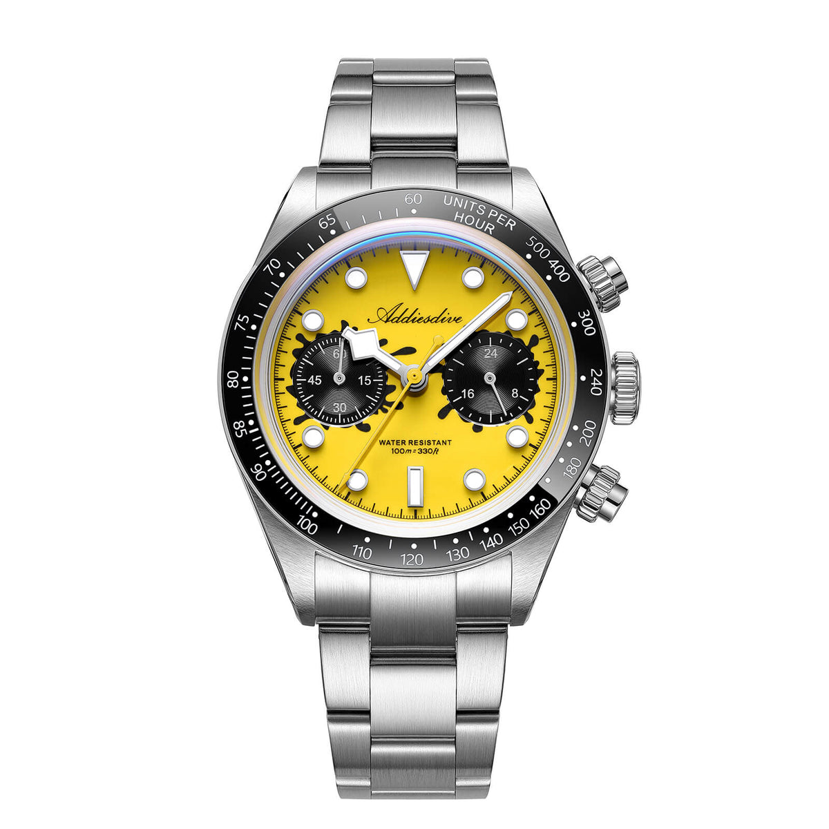 🔥SALDI D'AUTUNNO 🔥 Orologio cronografo ADDIESDIVE 40 mm VK64 AD2520 Giallo