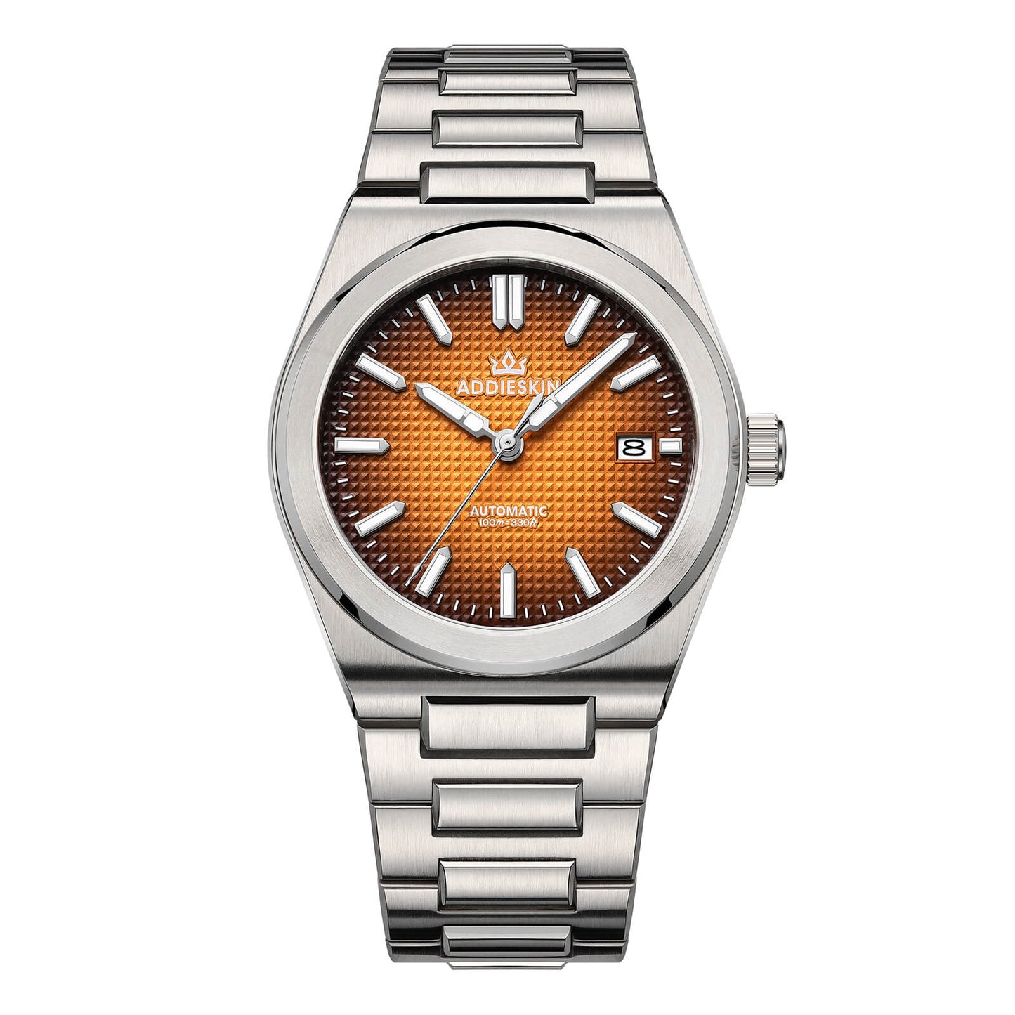 Orologio da uomo ADDIESKIN K004 "Waffle Elegance" automatico 9015 Giallo