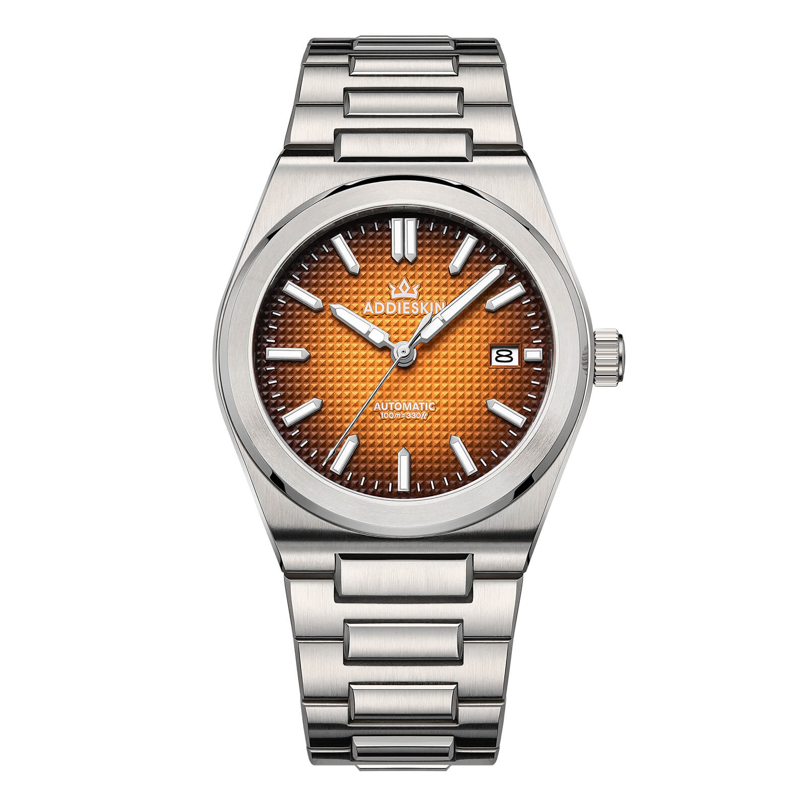 Orologio da uomo ADDIESKIN K004 "Waffle Elegance" automatico 9015 Giallo