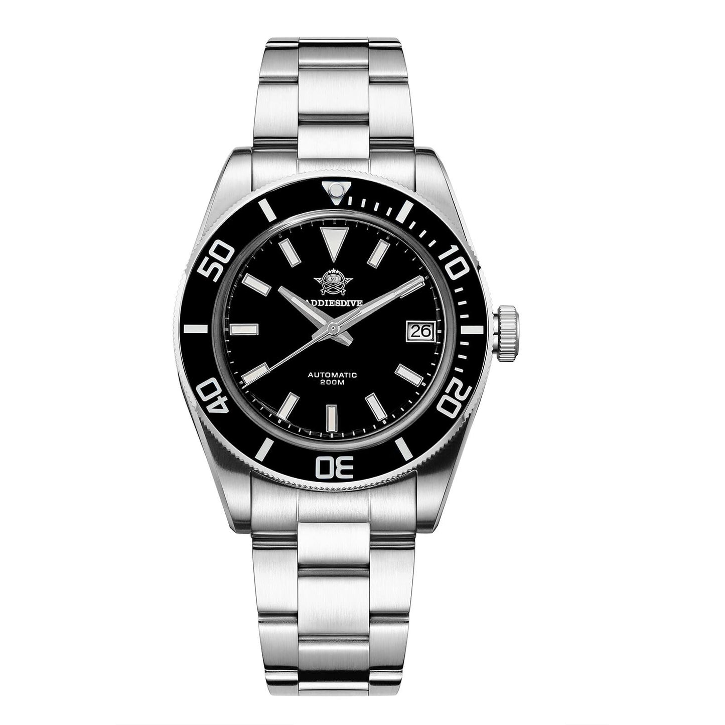 Addiesdive Orologio da Uomo Retro Sub 39mm NH35 AD2084 Nero