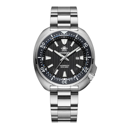 ★Offerta speciale★ Orologio subacqueo al quarzo da uomo Addiesdive Turtle 41 mm AD2507 Nero