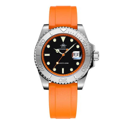 ★Saldi Anniversario★ADDIESDIVE Orologio Sportivo al Quarzo da 41 mm Impermeabile 200 m (AD2040) colore arancione argento Cinturino in silicone