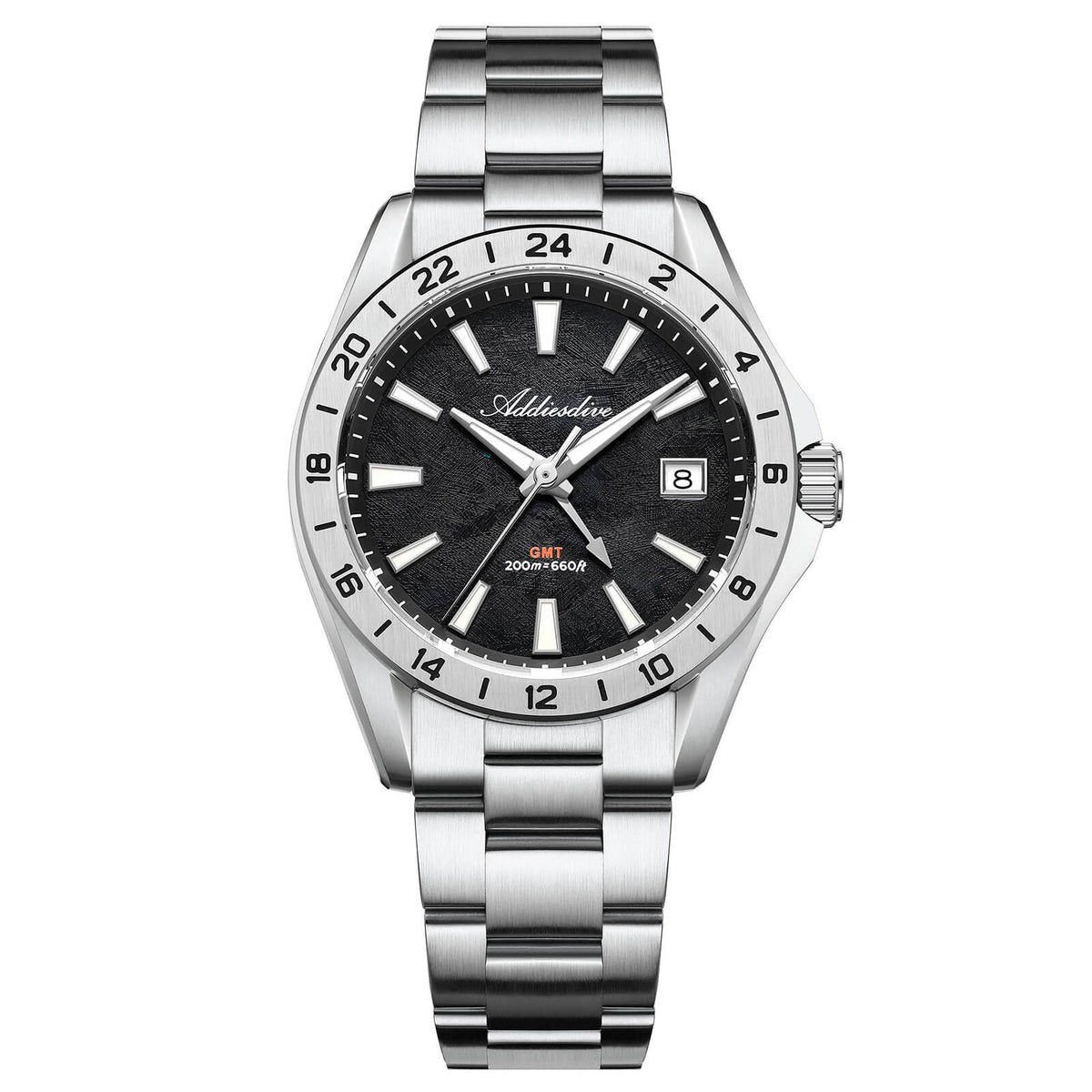 🔥SALDI D'AUTUNNO 🔥 ADDIESDIVE Orologio GMT al quarzo da 38 mm con movimento RONDA 515 (AD2548) Nero