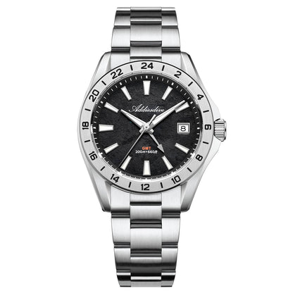 🔥SALDI D'AUTUNNO 🔥 ADDIESDIVE Orologio GMT al quarzo da 38 mm con movimento RONDA 515 (AD2548) Nero