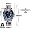 ADDIESDIVE Water Ghost Orologio Subacqueo di Lusso GMT Orologio al Quarzocon Calendario AD2050
