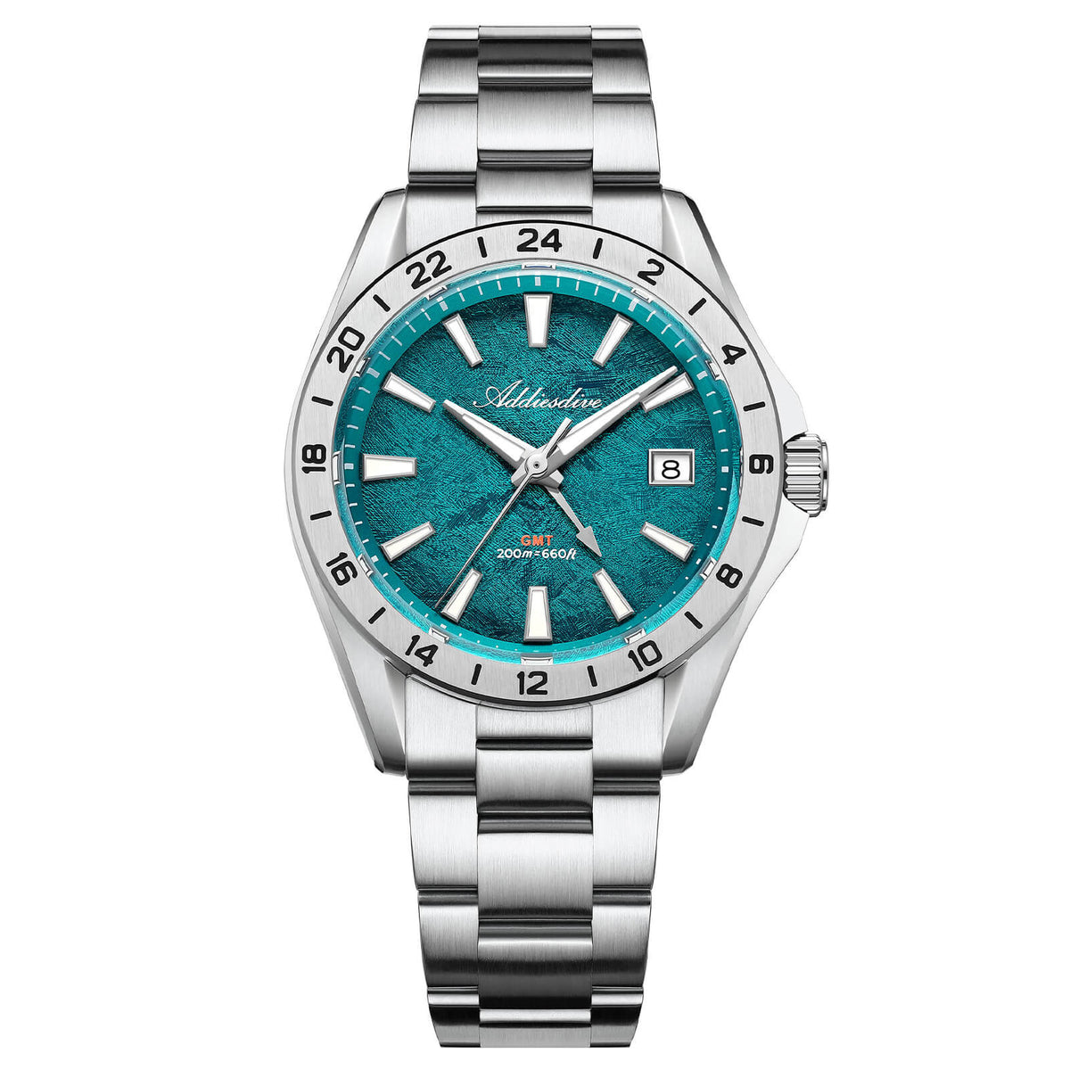 🔥SALDI D'AUTUNNO 🔥 ADDIESDIVE Orologio GMT al quarzo da 38 mm con movimento RONDA 515 (AD2548) Blu