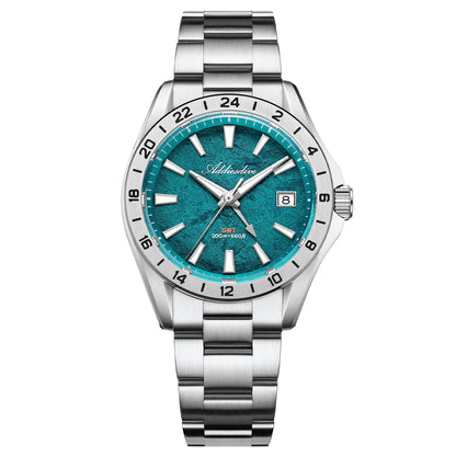 🔥SALDI D'AUTUNNO 🔥 ADDIESDIVE Orologio GMT al quarzo da 38 mm con movimento RONDA 515 (AD2548) Blu