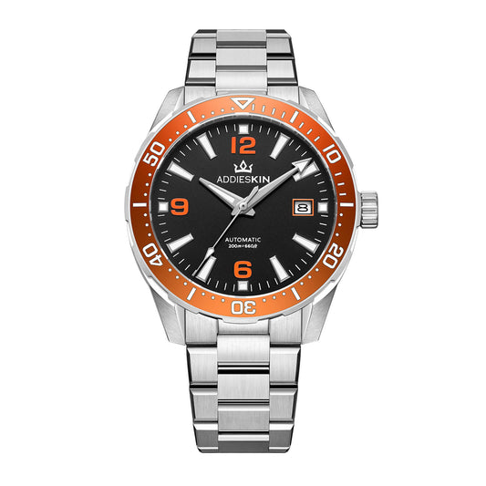 AddiesKIN Orologio da uomo di lusso 40 mm con movimento Miyota 9015 – Modello K009 Arancione