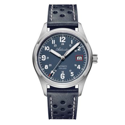 🔥SALDI D'AUTUNNO 🔥ADDIESDIVE 39mm Orologio Explore NH35 Automatico AD2070 blu Cinturino in pelle