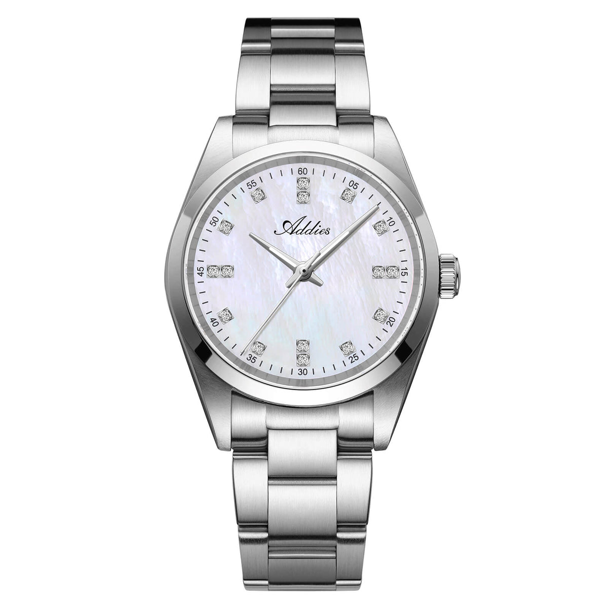 Orologio da donna di lusso Addies al quarzo in acciaio inox, 31 mm (AW25909) Silver