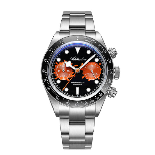 ★Saldi Anniversario★ Orologio cronografo ADDIESDIVE 40 mm VK64 AD2520 Nero