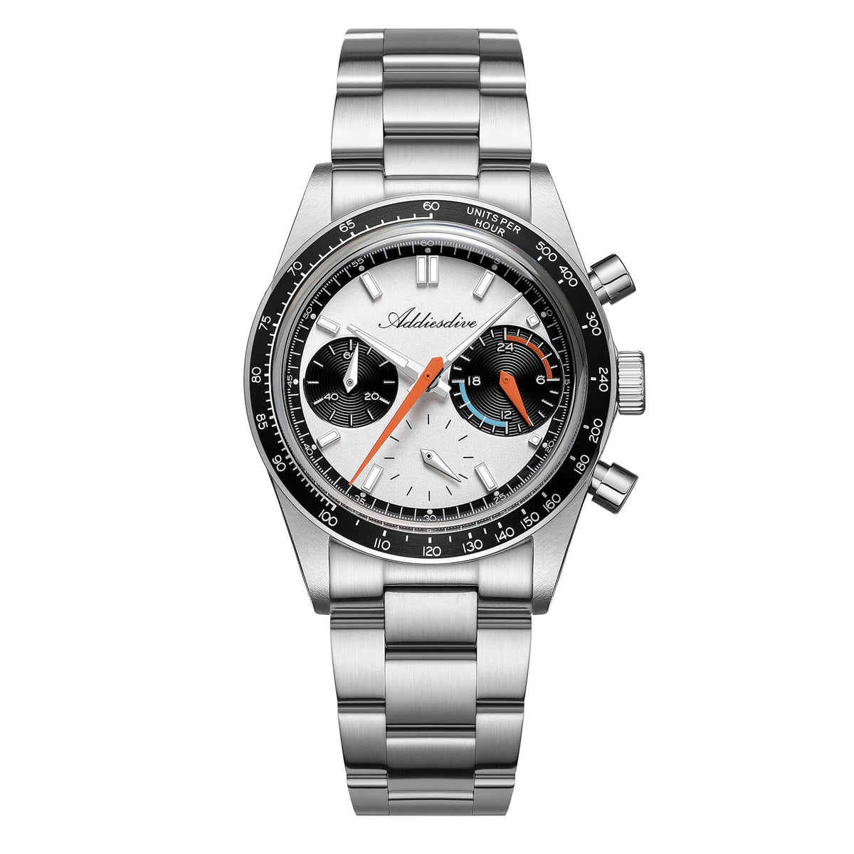🔥SALDI D'AUTUNNO 🔥 Orologio cronografo al quarzo ADDIESDIVE 37 mm VK63 da corsa AD2539 Bianco
