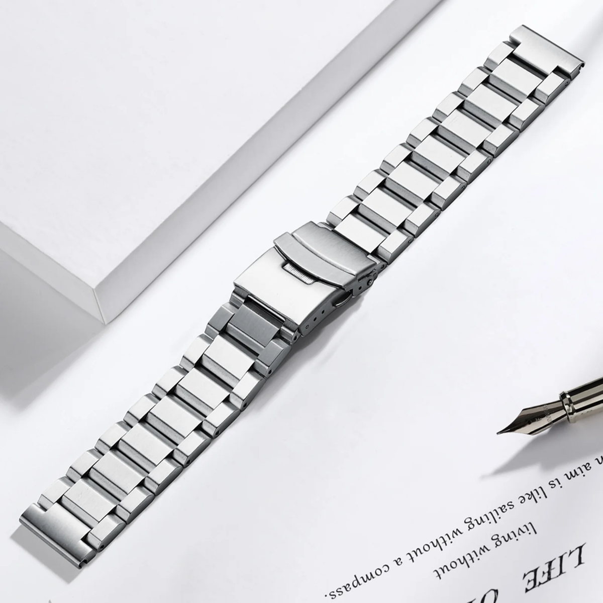 Cinturino per orologio in acciaio inossidabile da uomo da 22 mm, adatto per ADDIESDIVE MY-H5, MY-H6 22mm