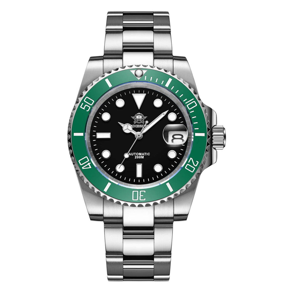 Orologio automatico ADDIESDIVE Sub, movimento Miyota 8215 Nero e verde