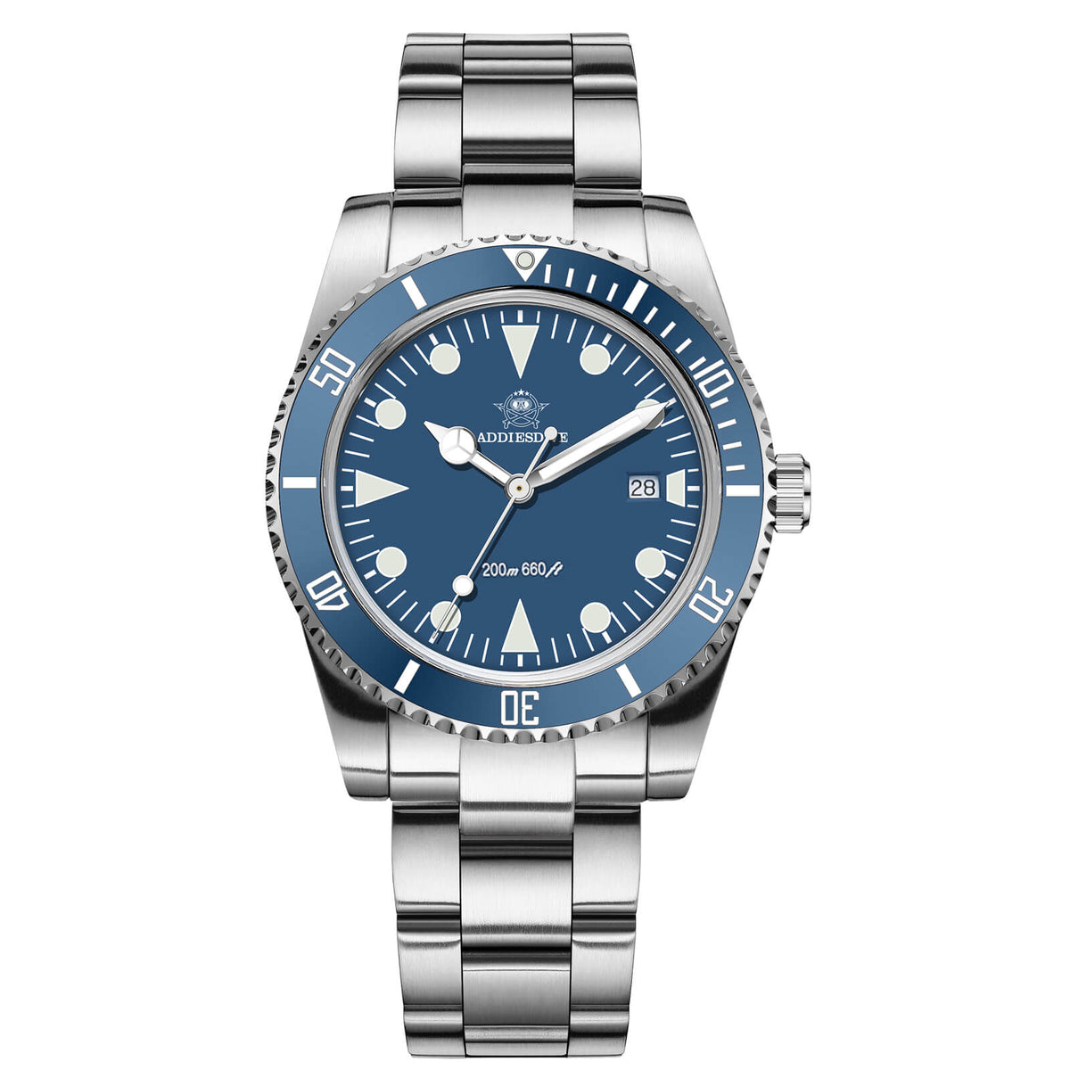 🔥SALDI D'AUTUNNO 🔥 ADDIESDIVE Orologio al Quarzo da 39 mm con Lunetta Girevole Bidirezionale AD2068 Blu