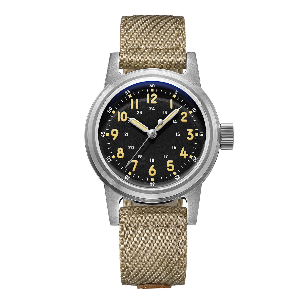★Magazzino Italia★ADDIESDIVE Orologio meccanico vintage 36mm AD2076 Nero