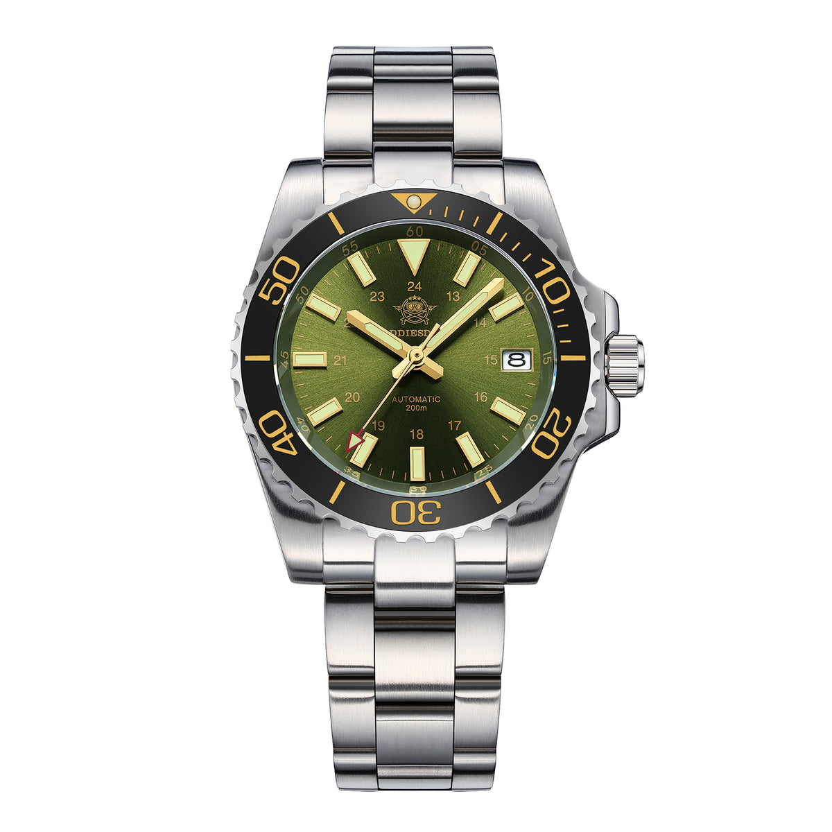 ★Saldi Anniversario★Orologio subacqueo automatico da uomo ADDIESDIVE con vetro zaffiro sintetico AD2504 Verde