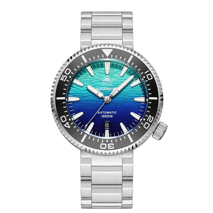 ★Saldi Anniversario★Orologio subacqueo Addiesdive da 46 mm in stile hockey, movimento automatico giapponese AD2526 海洋蓝渐变