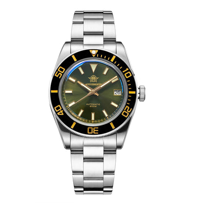 Addiesdive Orologio da Uomo Retro Sub 39mm NH35 AD2084 Verde