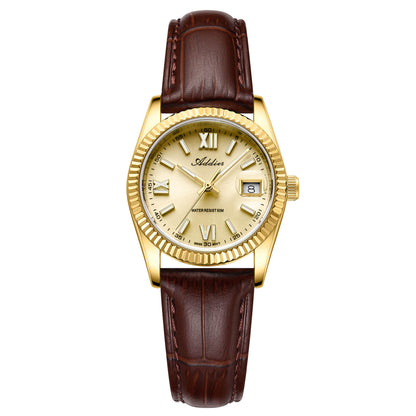 ★Nuovi Arrivi★Orologio da donna di lusso Addies da 28 mm con movimento al quarzo AW25901 Oro