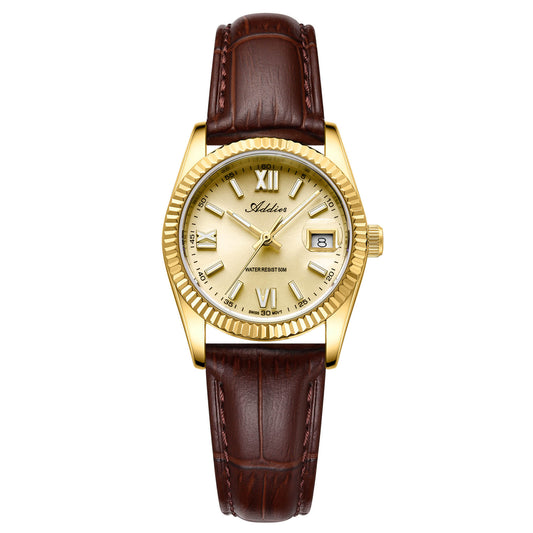 ★Nuovi Arrivi★Orologio da donna di lusso Addies da 28 mm con movimento al quarzo AW25901 Oro