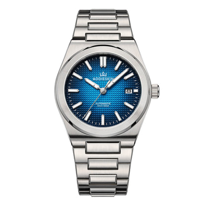 Orologio da uomo ADDIESKIN K004 "Waffle Elegance" automatico 9015 Blu
