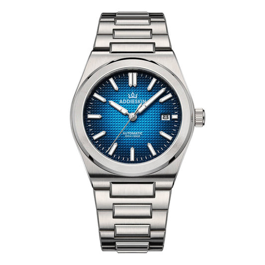 Orologio da uomo ADDIESKIN K004 "Waffle Elegance" automatico 9015 Blu