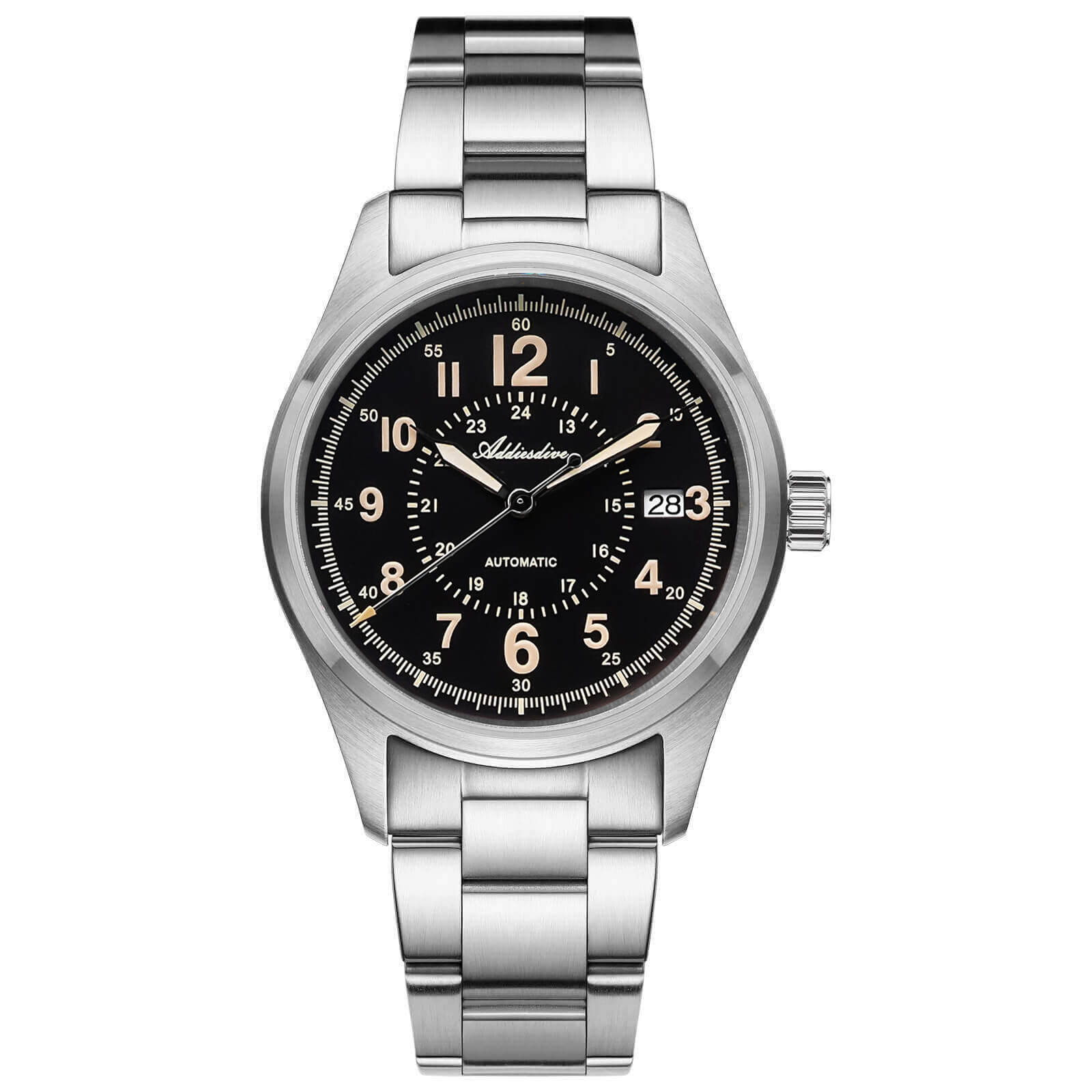 ★Magazzino Italia★ADDIESDIVE Orologio automatico in cristallo di zaffiro da 39 mm Orologio da campo AD2074