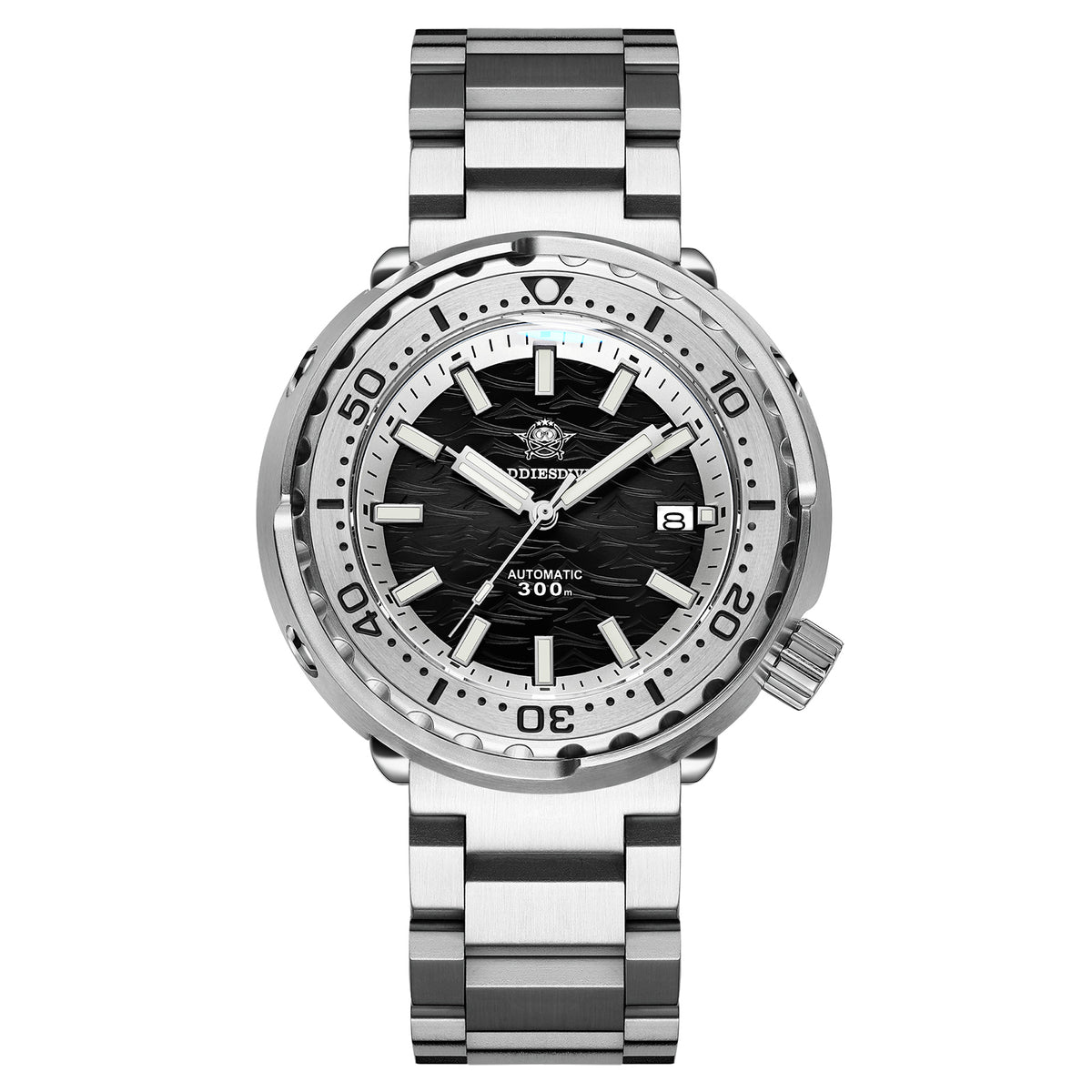 ★Speciale Capodanno★ Orologio automatico Addiesdive con cinturino in acciaio inossidabile, AD2098 Nero