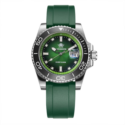 ADDIESDIVE 41 mm Orologio Subacqueo al Quarzo da AD2089 Verde Cinturino in silicone