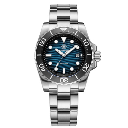 🔥SALDI D'AUTUNNO 🔥Orologio subacqueo al quarzo Addiesdive da 41 mm con quadrante a trama "deserto" AD2537 Black and blue