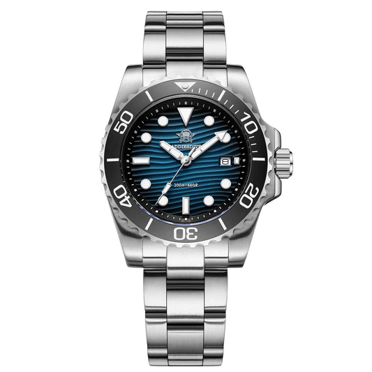 ★Saldi Anniversario★Orologio subacqueo al quarzo Addiesdive da 41 mm con quadrante a trama "deserto" AD2537 Black and blue