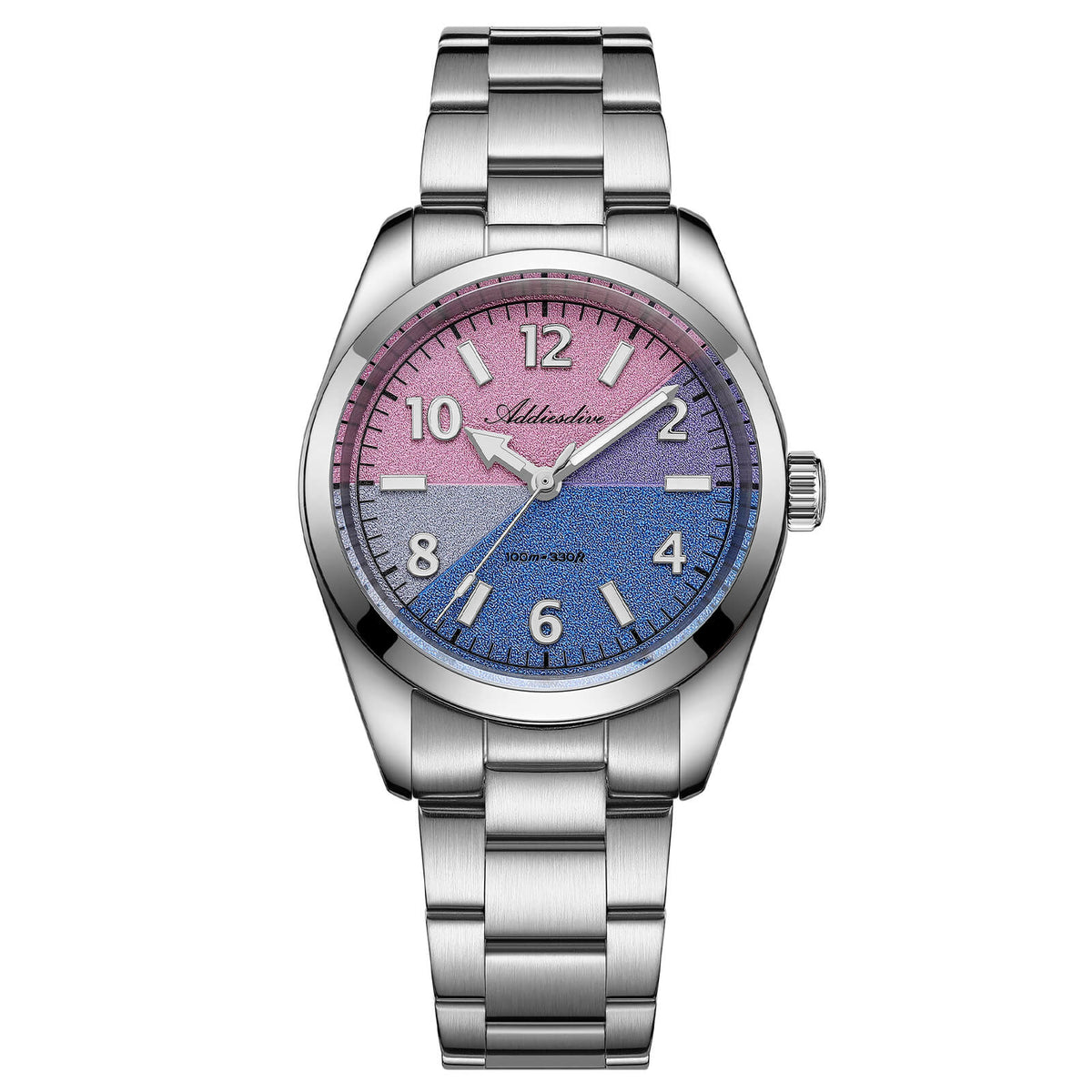 🔥SALDI D'AUTUNNO 🔥 Orologio al quarzo ADDIESDIVE da 36 mm con quadrante a blocchi di colore AD2555 vetro zaffiro Blu navy